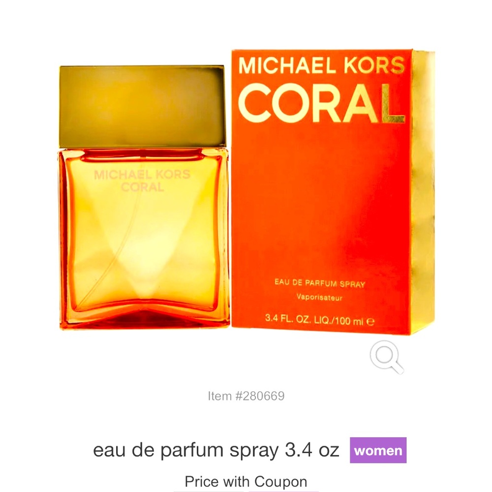 Coral by Michael Kors Eau De Parfum EDP Spray for Women 3.4 oz / 100 ml New